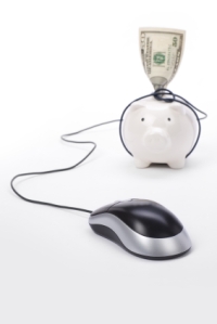 Piggy Bank and computer mouse